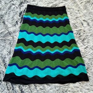 Colorful Missoni midi skirt, cotton/viscose/wool blend